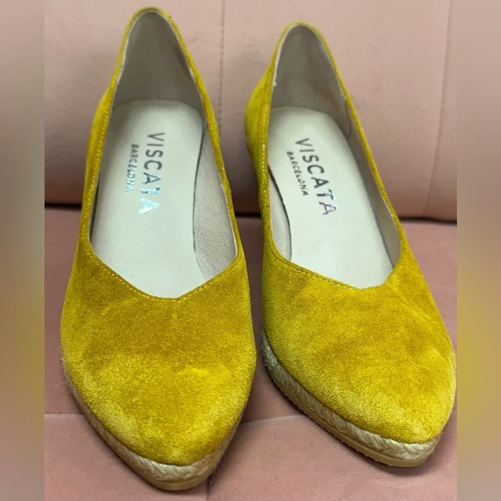 Viscata Women's Marquesa Yellow Suede Espadrille
Wedge Shoes Size 8.5 EU 39 - Picture 6 of 9
